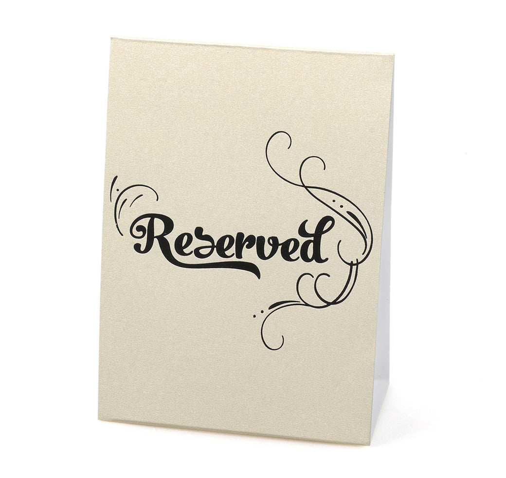 Reserved Table Tent Cards - (Pack of 10)