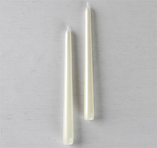 Pearlized Taper Candles - (Set of 2)
