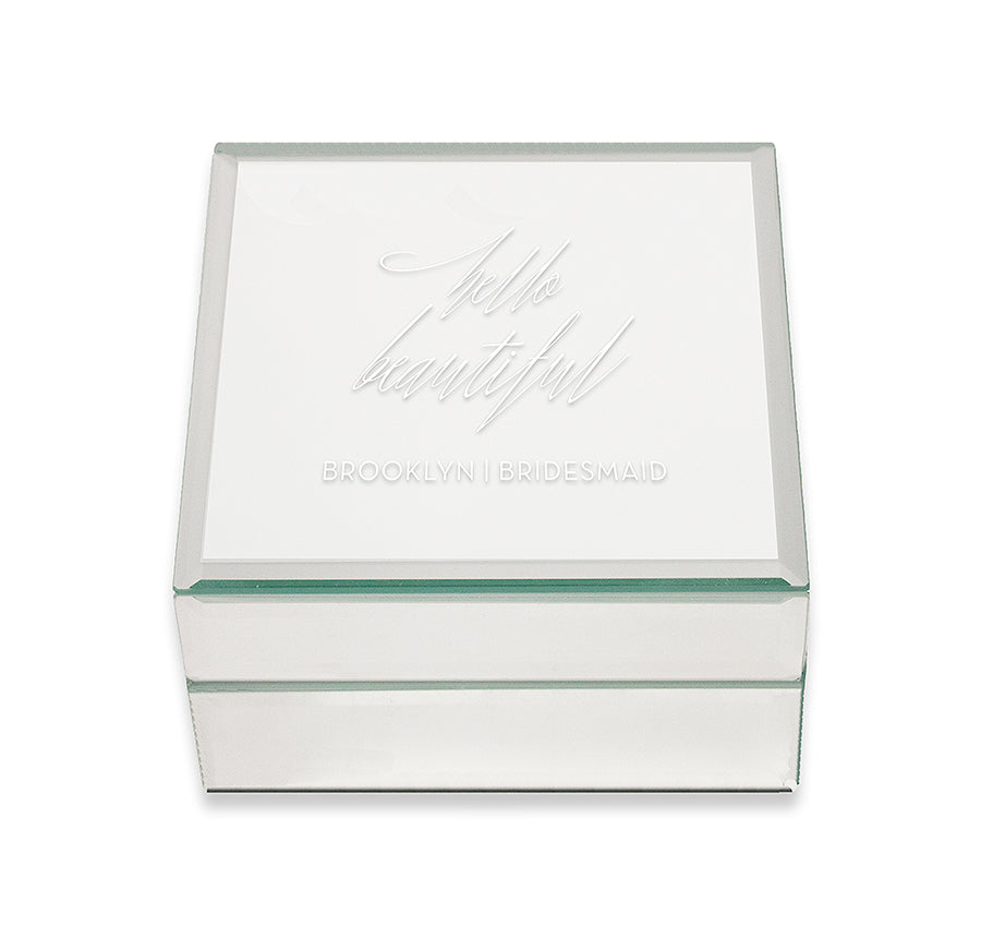 Hello Beautiful Mirror Jewelry Box