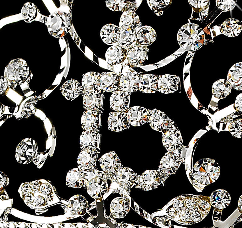 Rhinestone Quinceañera Tiara Headpiece