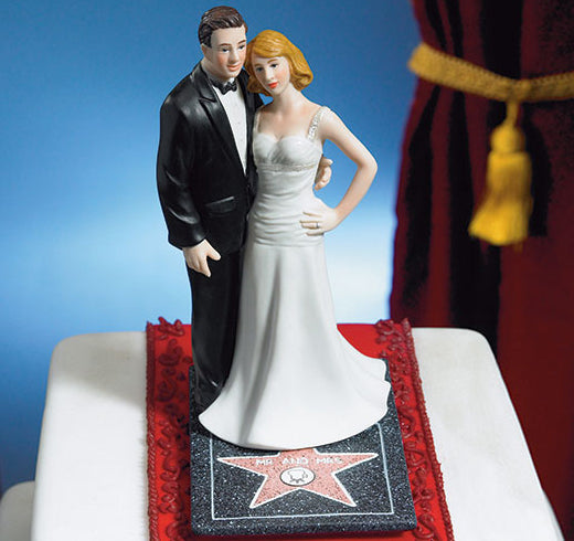 Hollywood Bride &amp; Groom Cake Topper
