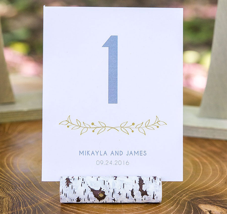 Faux Birch Log Card Holders (Set of 6)