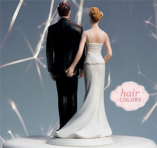 Love Pinch Bride &amp; Groom Cake Topper