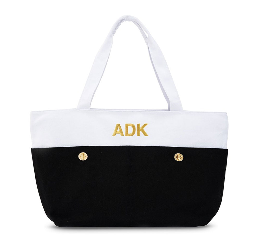 Large Black &amp; White Bridesmaid Tote Bag