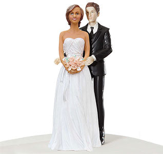 Stylish Contemporary African American Bride with Brown Hair