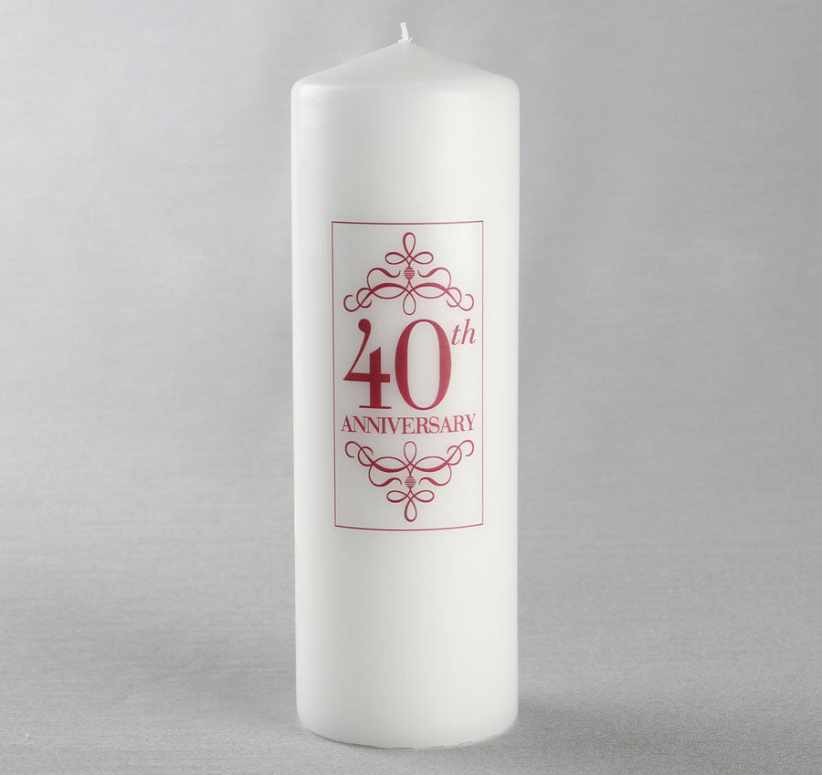 40th Anniversary Pillar Candle