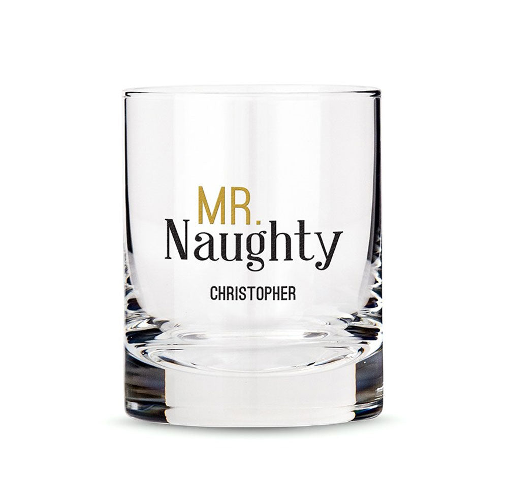 Personalized Whiskey Glass - Mr. Naughty