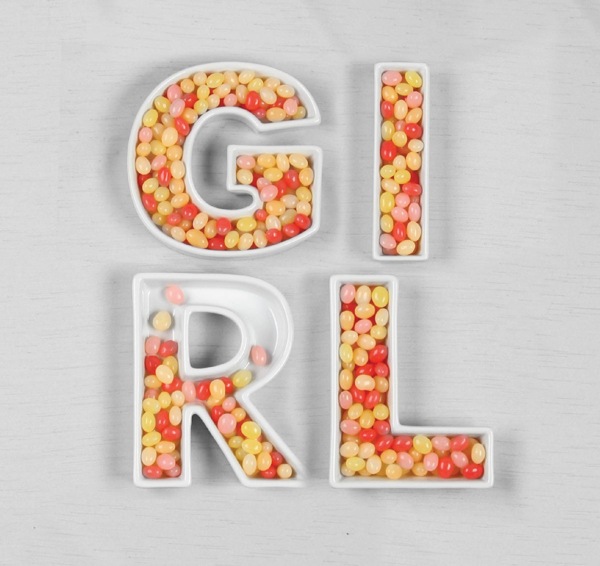 GIRL Ceramic Letter Dishes
