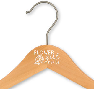 Personalized Flower Girl Hanger - Modern Rose