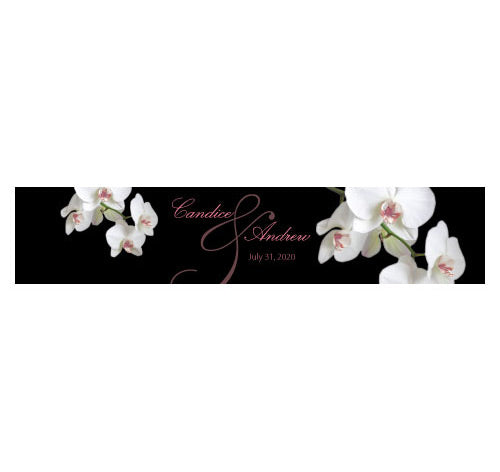 Classic Orchid Wedding Water Bottle Labels