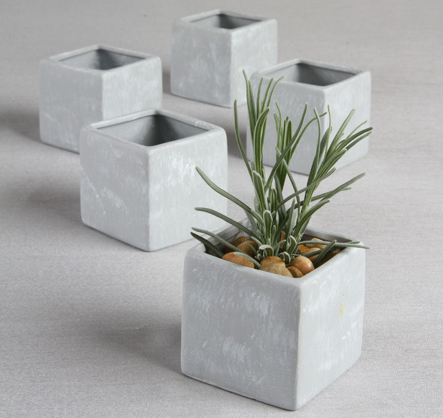 plain plant pots Plain Square Flower Pots