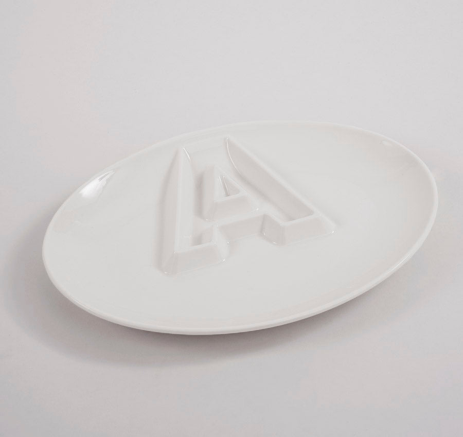 Porcelain Letter Platter A-Z