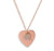 Crystal Heart Bridesmaid Necklace - Rose Gold