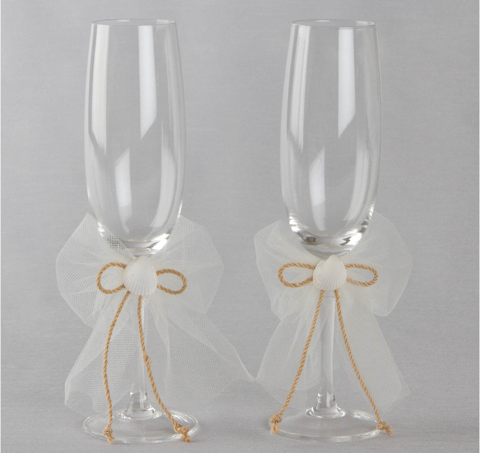 Sea Shell Wedding Toasting Flutes