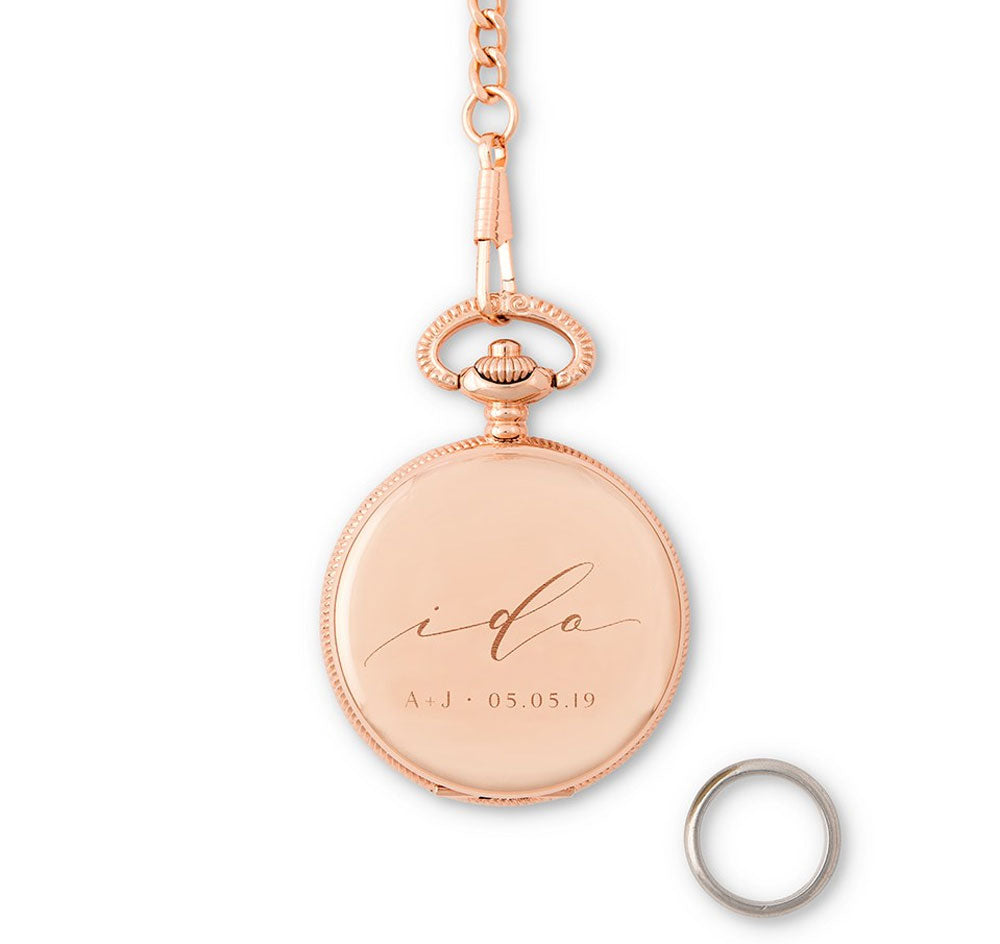 Personalized Pocket Wedding Ring Holder - I Do