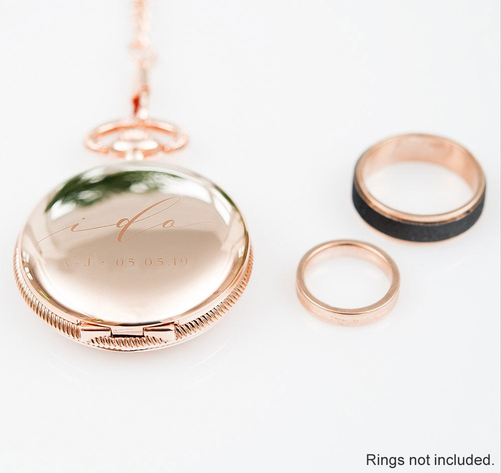 Personalized Pocket Wedding Ring Holder - I Do