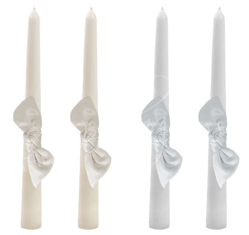 Love Knot Taper Candles - (Set of 2)