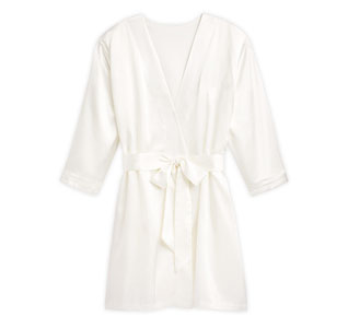 Silky Kimono Bridesmaid Robe - White