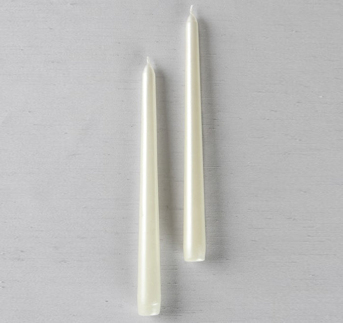Pearlized Taper Candles - (Set of 2)