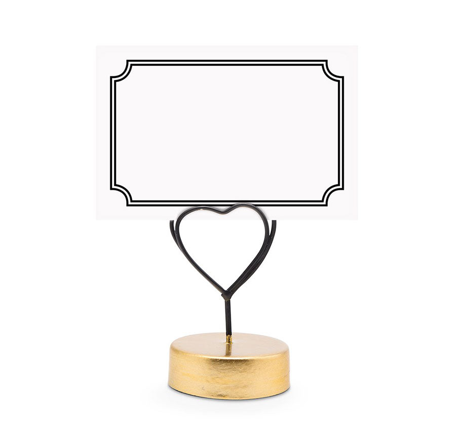Double Heart Place Card Holders - Set of 6