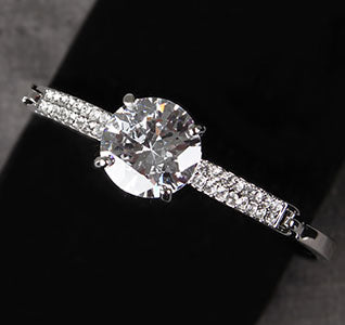 Round Stone Wedding Bangle