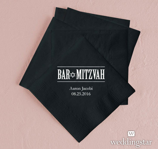 Bar Mitzvah Printed Napkins