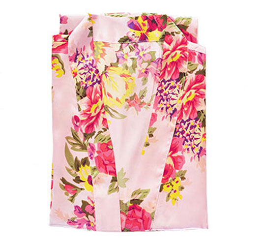 Floral Bridal Party Satin Robe