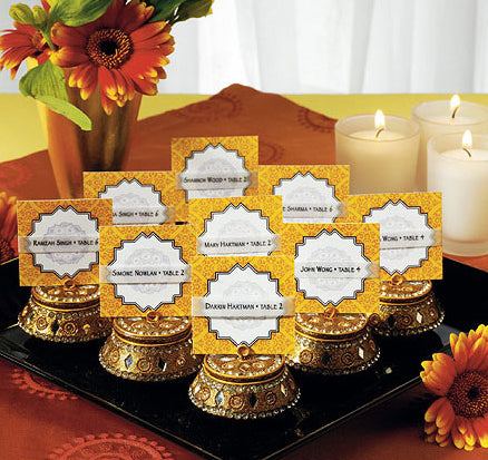 Golden Lac Boxes Place Card Holders (Set of 4)