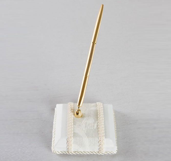 Brocade Monogram Wedding Pen