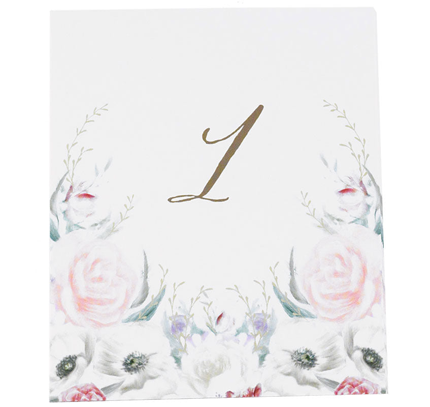 Floral Table Numbers (1-40)