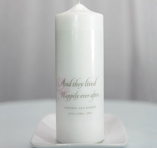 Happily Ever After Personalized Unity Candle