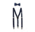 Personalized Ring Bearer Suspenders & Bowtie Set - Navy