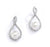 Eternity Symbol Cubic Zirconia Wedding Earrings with Pearl