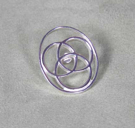 Sterling Silver Filigree Medallion Lapel Pin