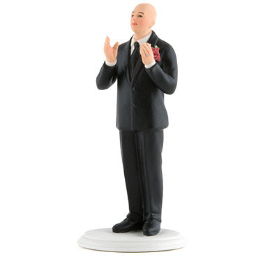 Light Skin Tone Bald Groom