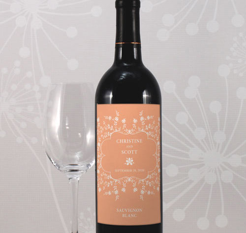 Forget Me Not Wedding Wine Labels