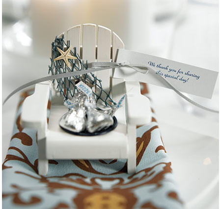 Wooden Deck Chair Candle Favors (Set of 4)