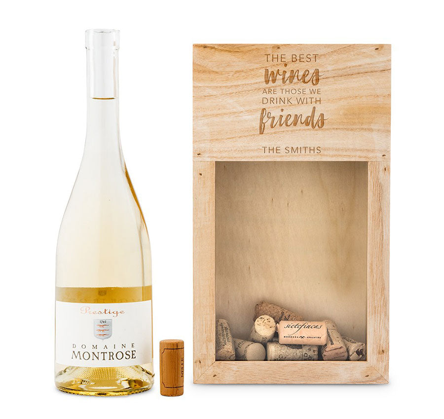 Custom Wooden Wine Cork Wish Box - The Best Wines