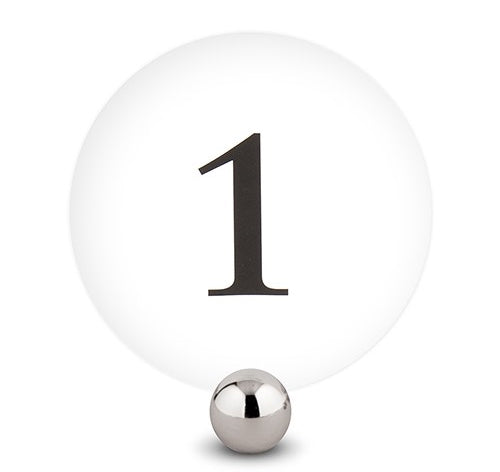 Round Wedding Table Numbers - (Set of 12)