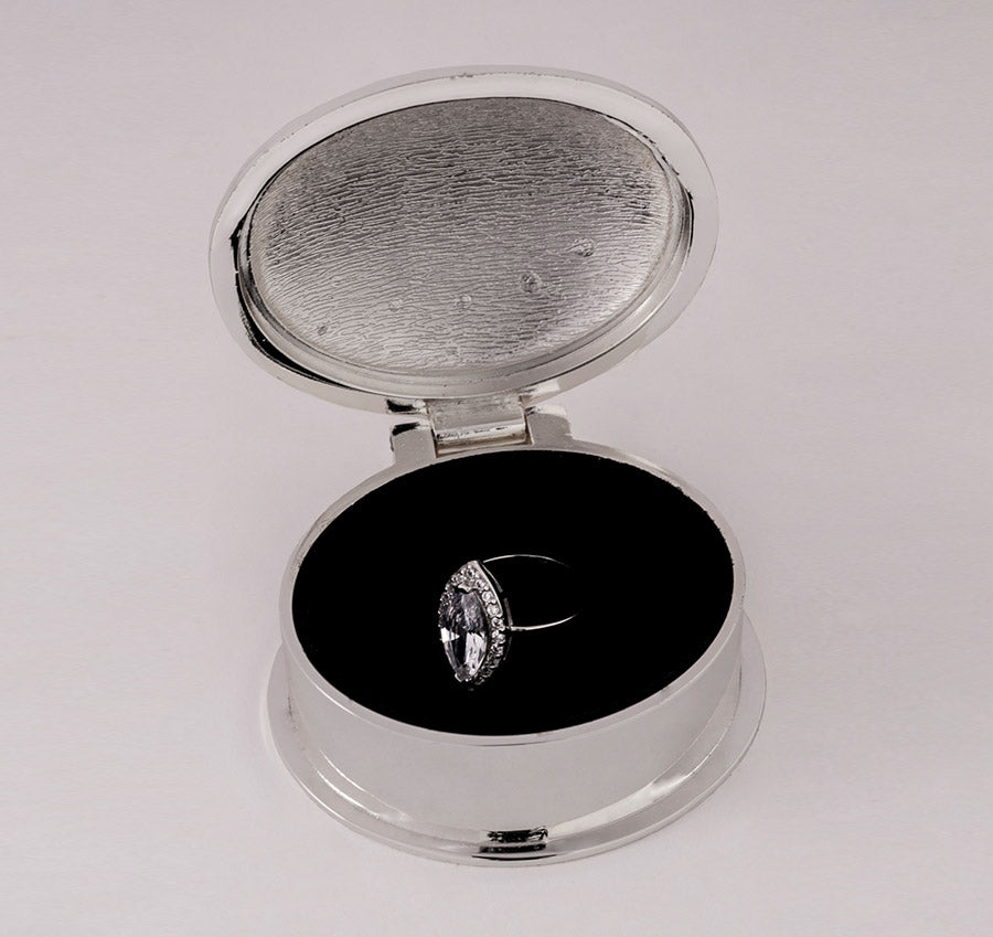 Monogram Bridesmaid Jewelry Box - Oval