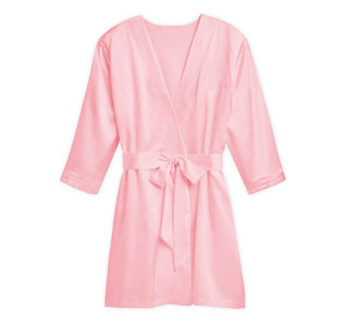Silky Kimono Bridesmaid Robe - Light Pink
