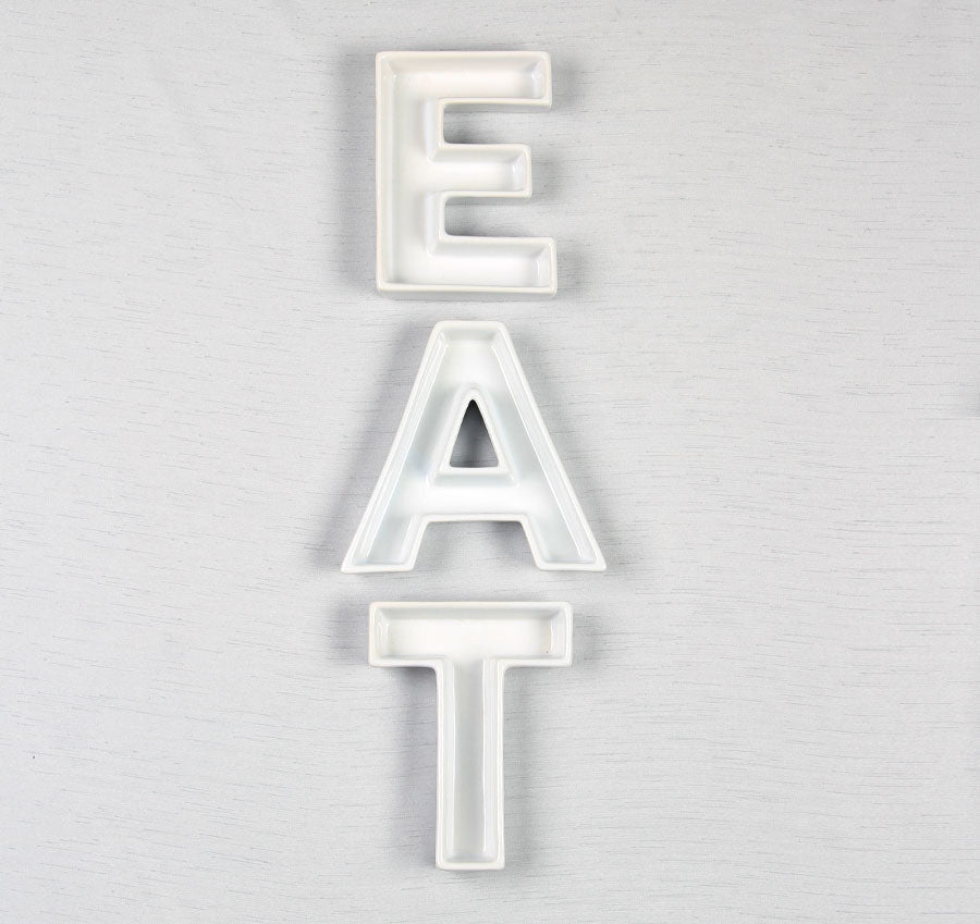 EAT Ceramic Letter Dishes