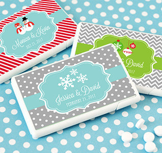 Personalized Winter Mini Mint Favors