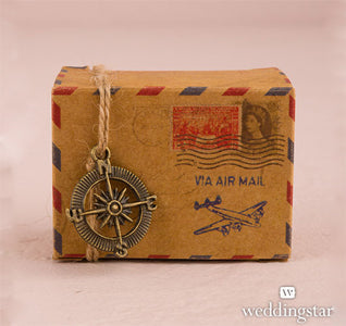 Vintage Airmail Favor Boxes (Set of 10)
