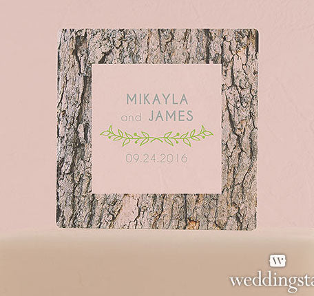 Woodland Personalized Wedding Cake Topper