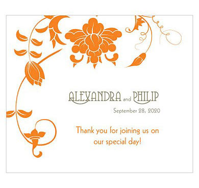 Floral Orchestra Personalized Wedding Labels