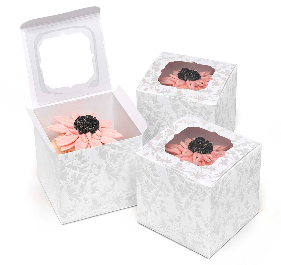 Pearl Flourish Cupcake Boxes