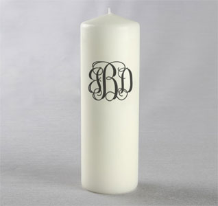 Monogram Wedding Unity Candle