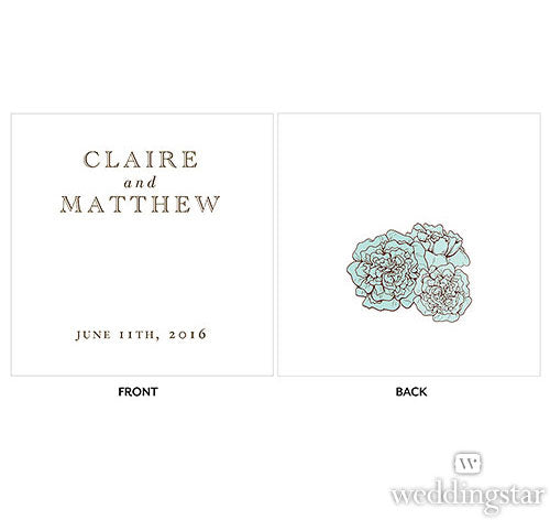 Vintage Floral Custom Wedding Cake Topper