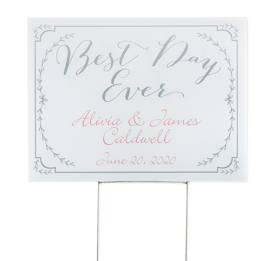 Rustic Vines Yard Sign